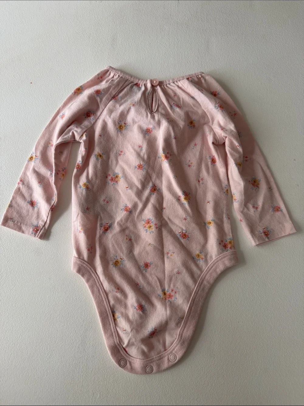 OshKosh B'gosh - Pink Floral Long-Sleeve Bodysuit